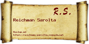 Reichman Sarolta névjegykártya